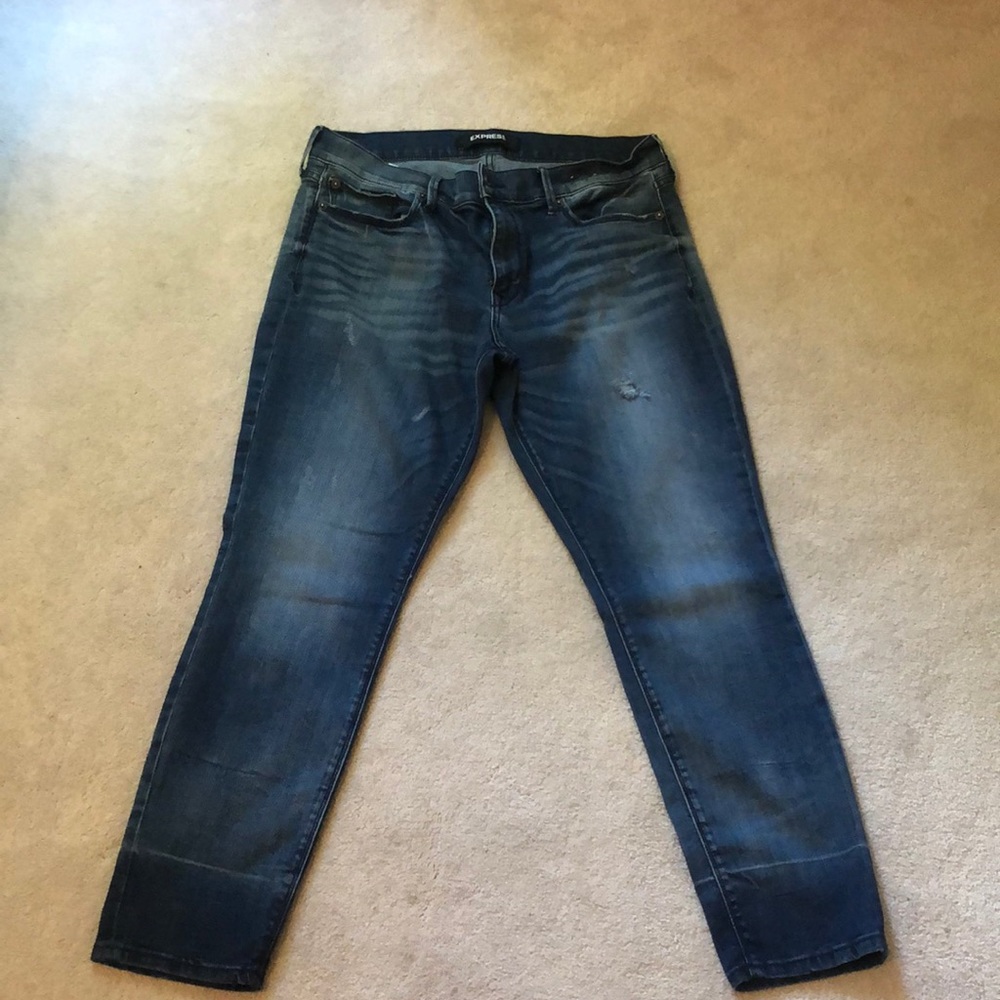 NWOT! Express stretch jean ankle leggings size 12